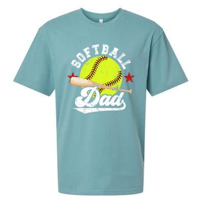 Softball Dad Proud Dad Of A Softball Player Father Gift Sueded Cloud Jersey T-Shirt