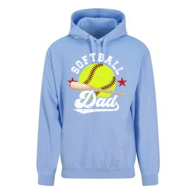 Softball Dad Proud Dad Of A Softball Player Father Gift Unisex Surf Hoodie