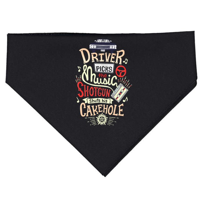 Supernatural Driver Picks The Music USA-Made Doggie Bandana