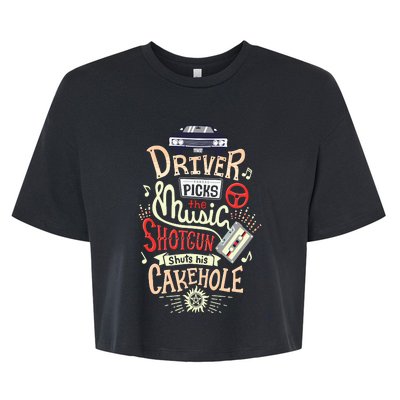 Supernatural Driver Picks The Music Bella+Canvas Jersey Crop Tee