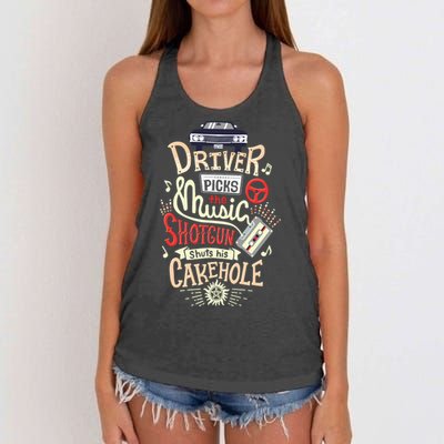 Supernatural Driver Picks The Music Women's Knotted Racerback Tank