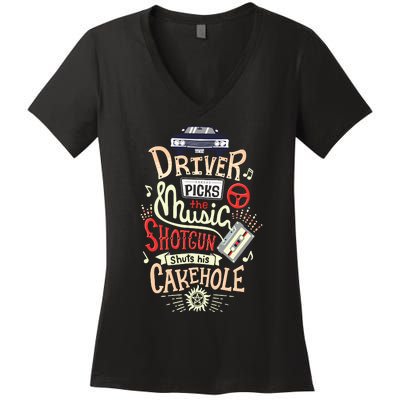 Supernatural Driver Picks The Music Women's V-Neck T-Shirt