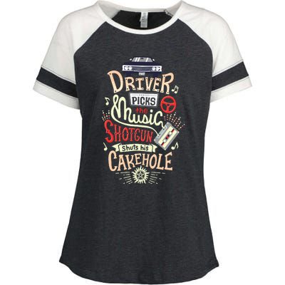 Supernatural Driver Picks The Music Enza Ladies Jersey Colorblock Tee