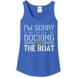 Sorry Docking Pontoon Captain Boat Pontooning Boating Gift Ladies Essential Tank