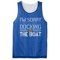 Sorry Docking Pontoon Captain Boat Pontooning Boating Gift Mesh Reversible Basketball Jersey Tank