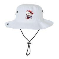 Samoyed Dog Puppy USA Flag Cute Samoyed Puppy Legacy Cool Fit Booney Bucket Hat