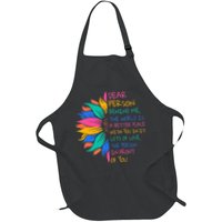 Sunflower Dear Person Behind Me The World Is A Better Place Apron