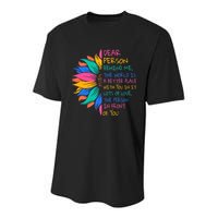 Sunflower Dear Person Behind Me The World Is A Better Place Youth Performance Sprint T-Shirt