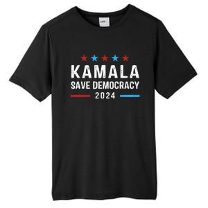 Save Democracy President Kamala Harris For President 2024 Gift Tall Fusion ChromaSoft Performance T-Shirt