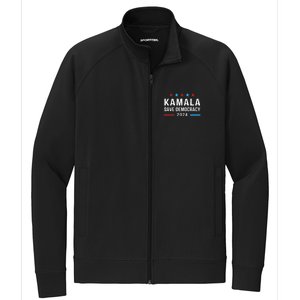 Save Democracy President Kamala Harris For President 2024 Gift Stretch Full-Zip Cadet Jacket