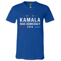 Save Democracy President Kamala Harris For President 2024 Gift V-Neck T-Shirt