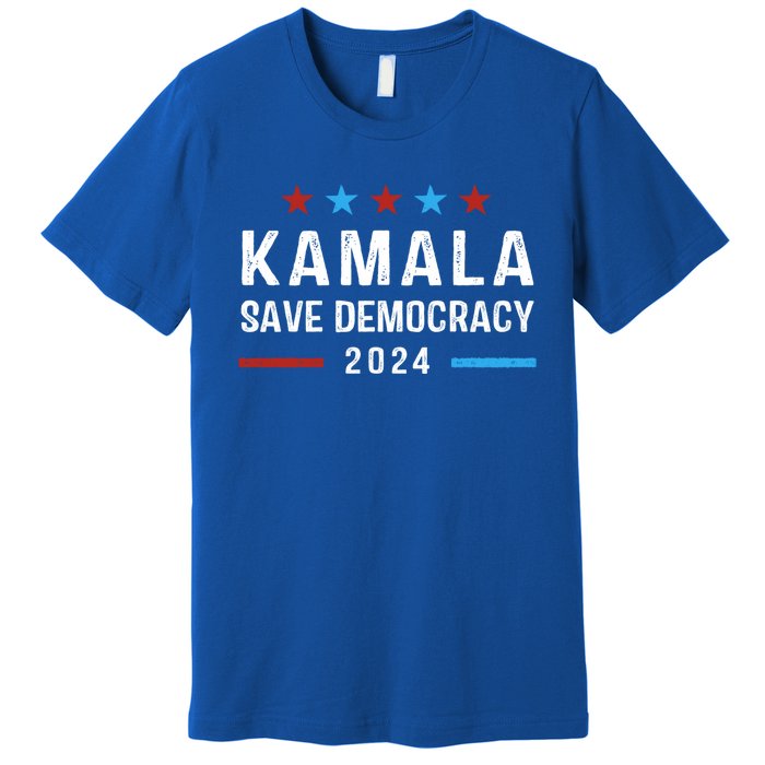 Save Democracy President Kamala Harris For President 2024 Gift Premium T-Shirt