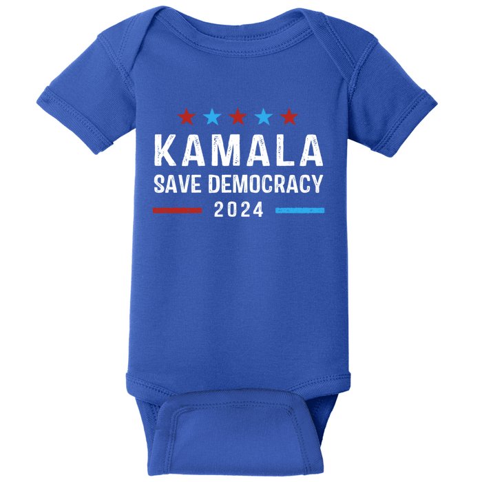 Save Democracy President Kamala Harris For President 2024 Gift Baby Bodysuit