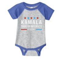 Save Democracy President Kamala Harris For President 2024 Gift Infant Baby Jersey Bodysuit