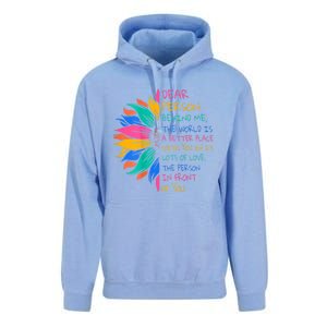 Sunflower Dear Person Behind Me The World Is A Better Place Unisex Surf Hoodie