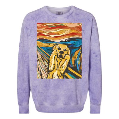 Scream Dog Painting Colorblast Crewneck Sweatshirt