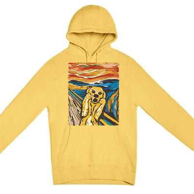 Scream Dog Painting Premium Pullover Hoodie