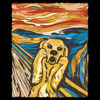 Scream Dog Painting Cooling Performance Crew T-Shirt