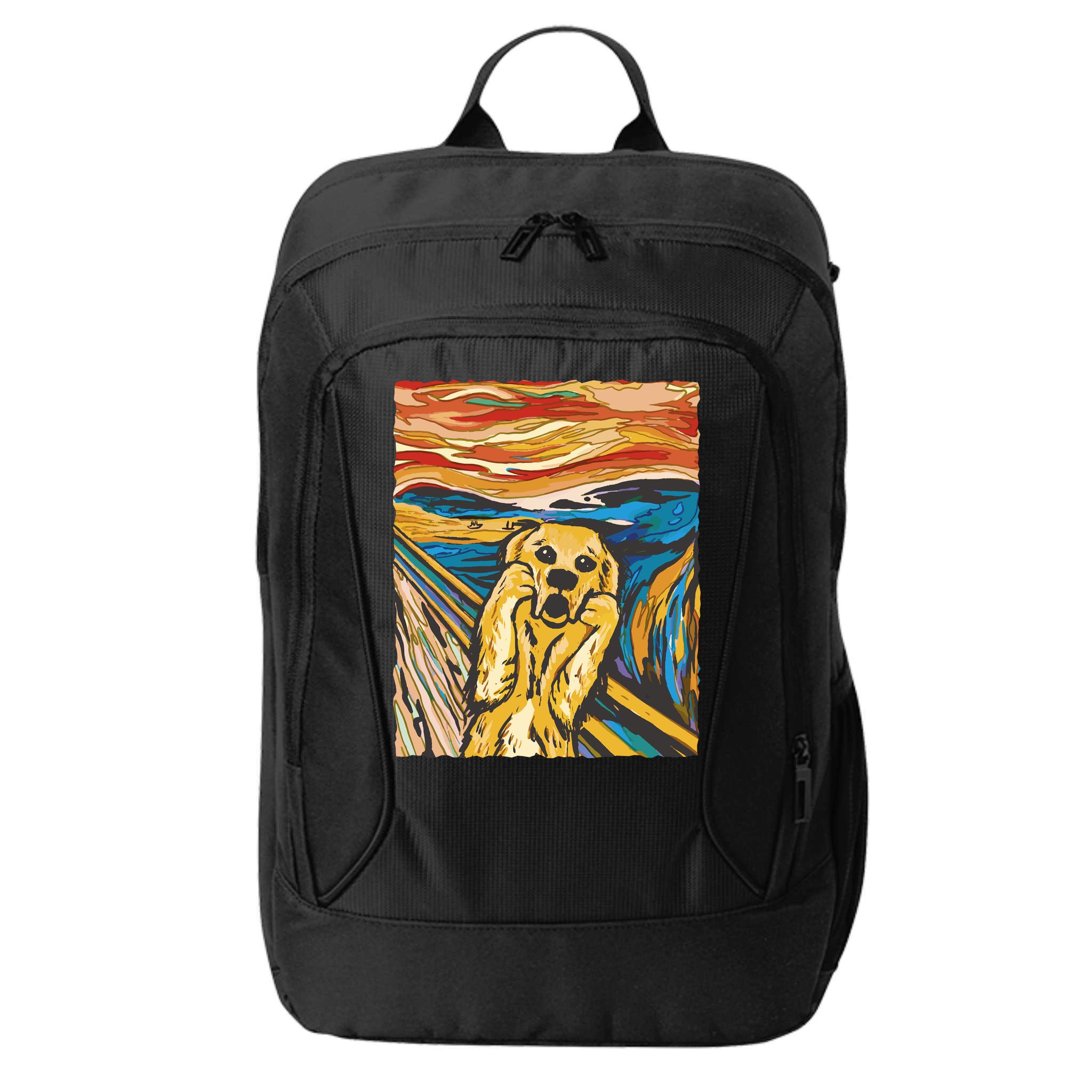 Scream Dog Painting City Backpack