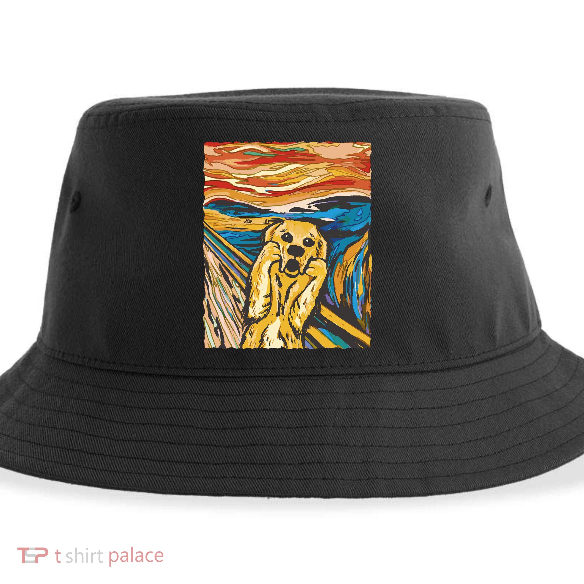 Scream Dog Painting Sustainable Bucket Hat
