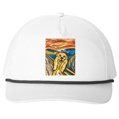 Scream Dog Painting Snapback Five-Panel Rope Hat