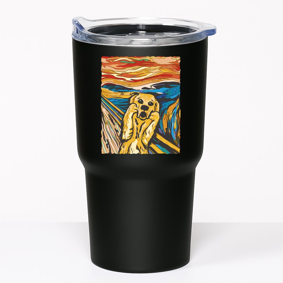 Scream Dog Painting Tumbler