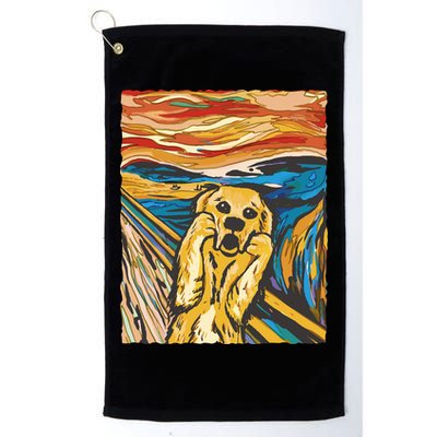 Scream Dog Painting Golf Towel