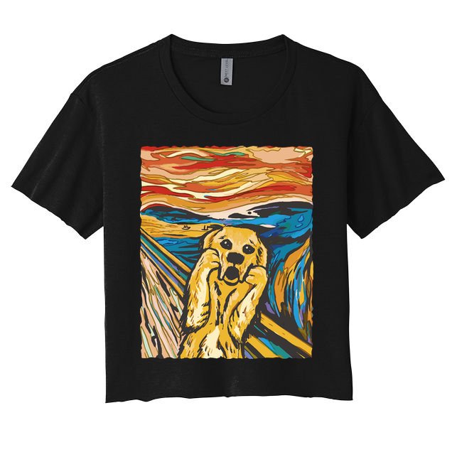 Scream Dog Painting Crop Top