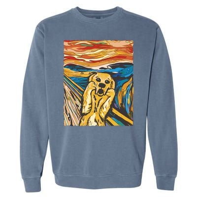 Scream Dog Painting Garment-Dyed Sweatshirt