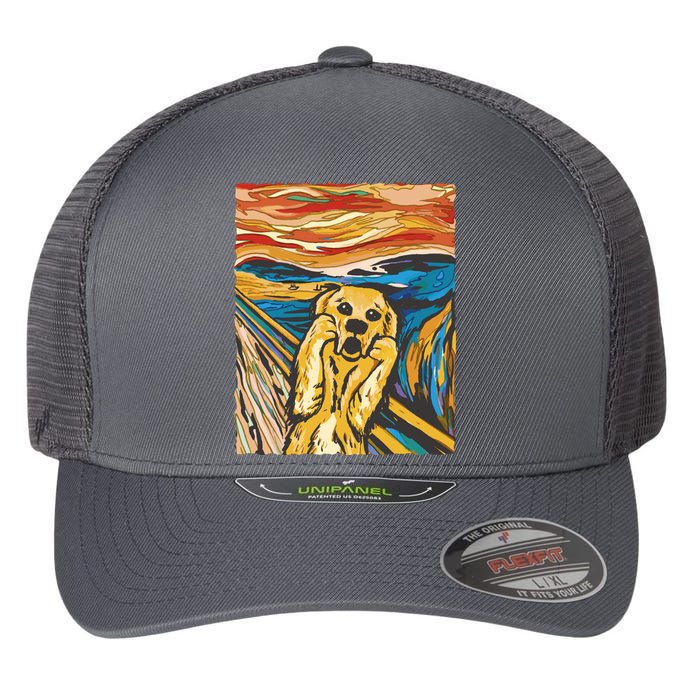 Scream Dog Painting Flexfit Unipanel Trucker Cap