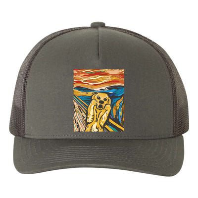 Scream Dog Painting Yupoong Adult 5-Panel Trucker Hat