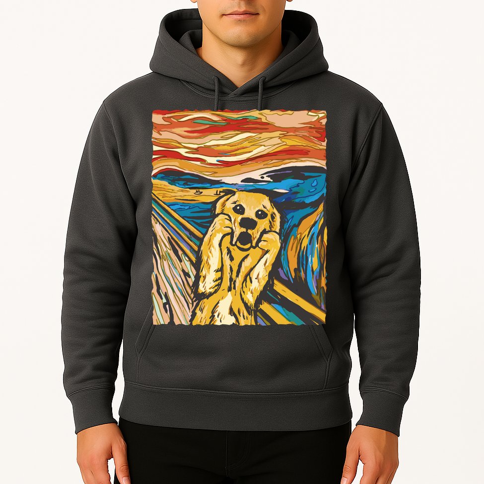 Scream Dog Painting Hoodie