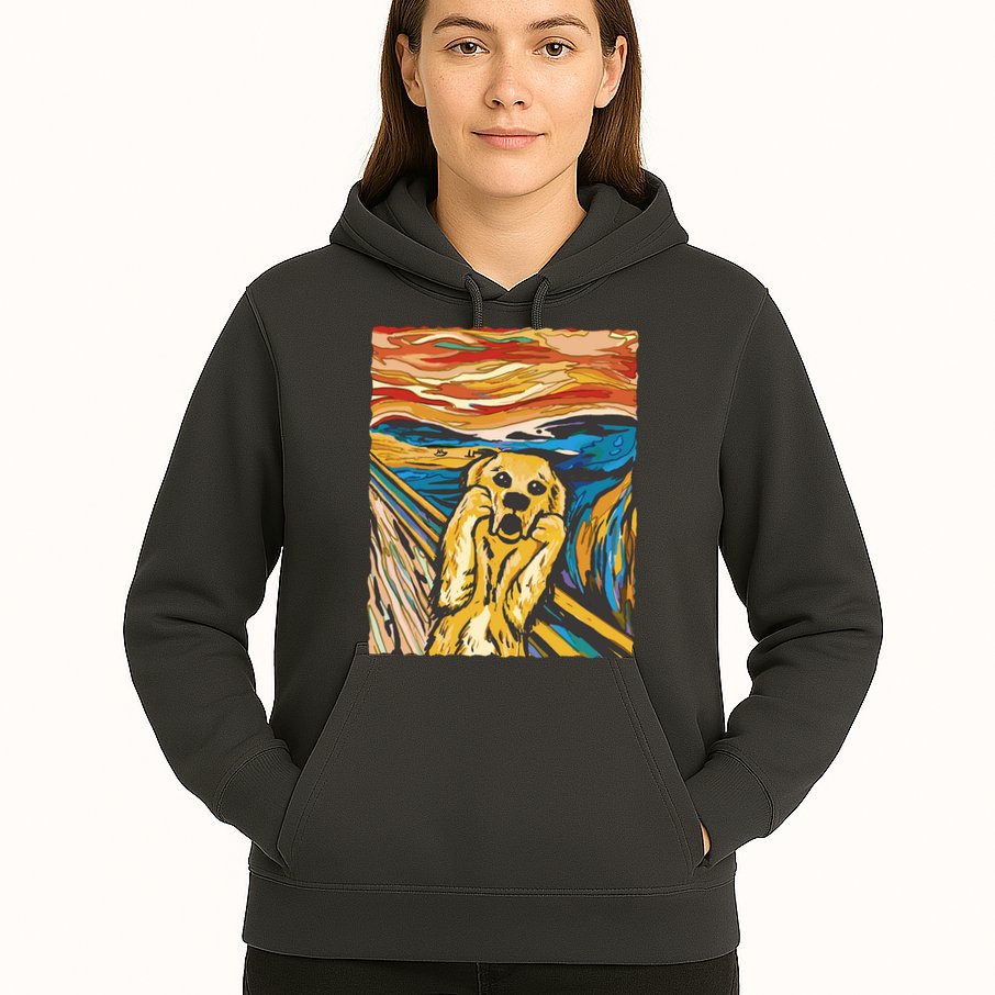 Scream Dog Painting Hoodie