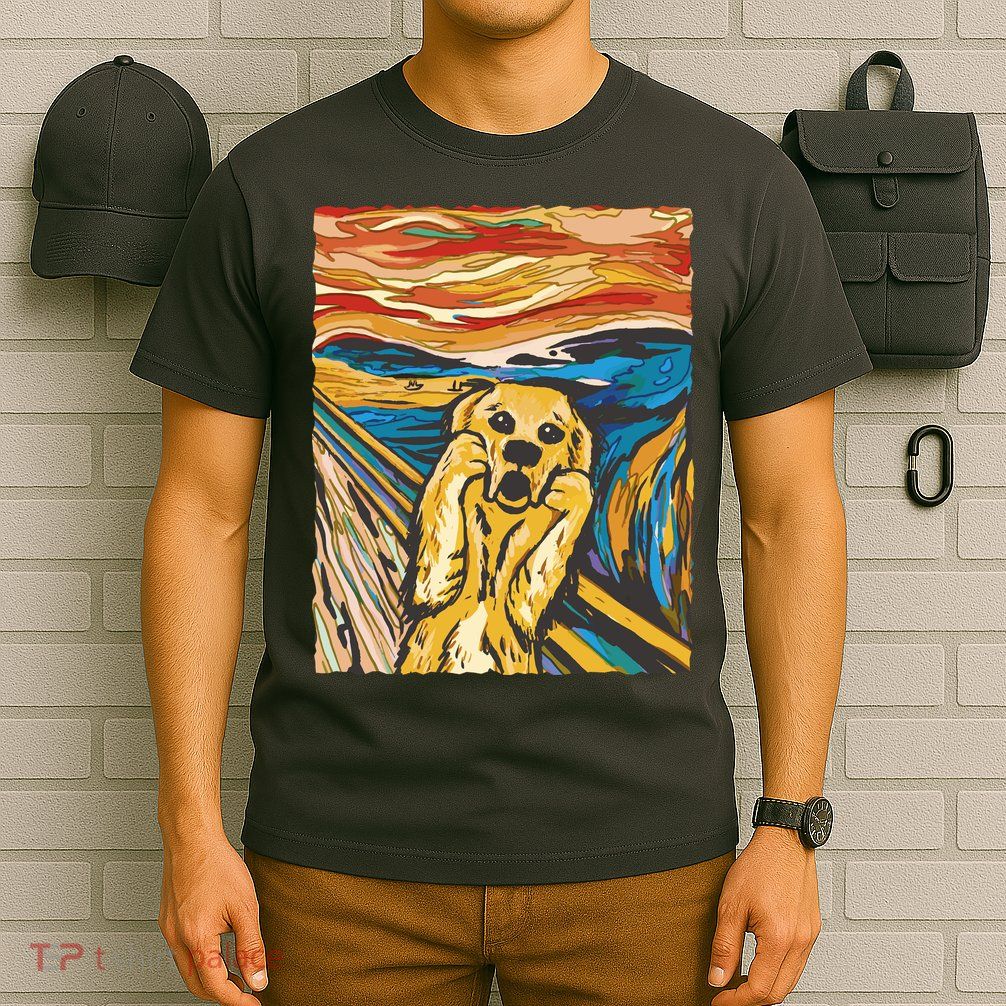 Scream Dog Painting T-Shirt