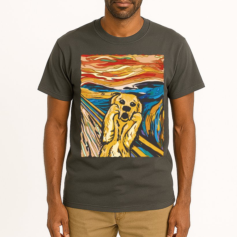 Scream Dog Painting Tall T-Shirt