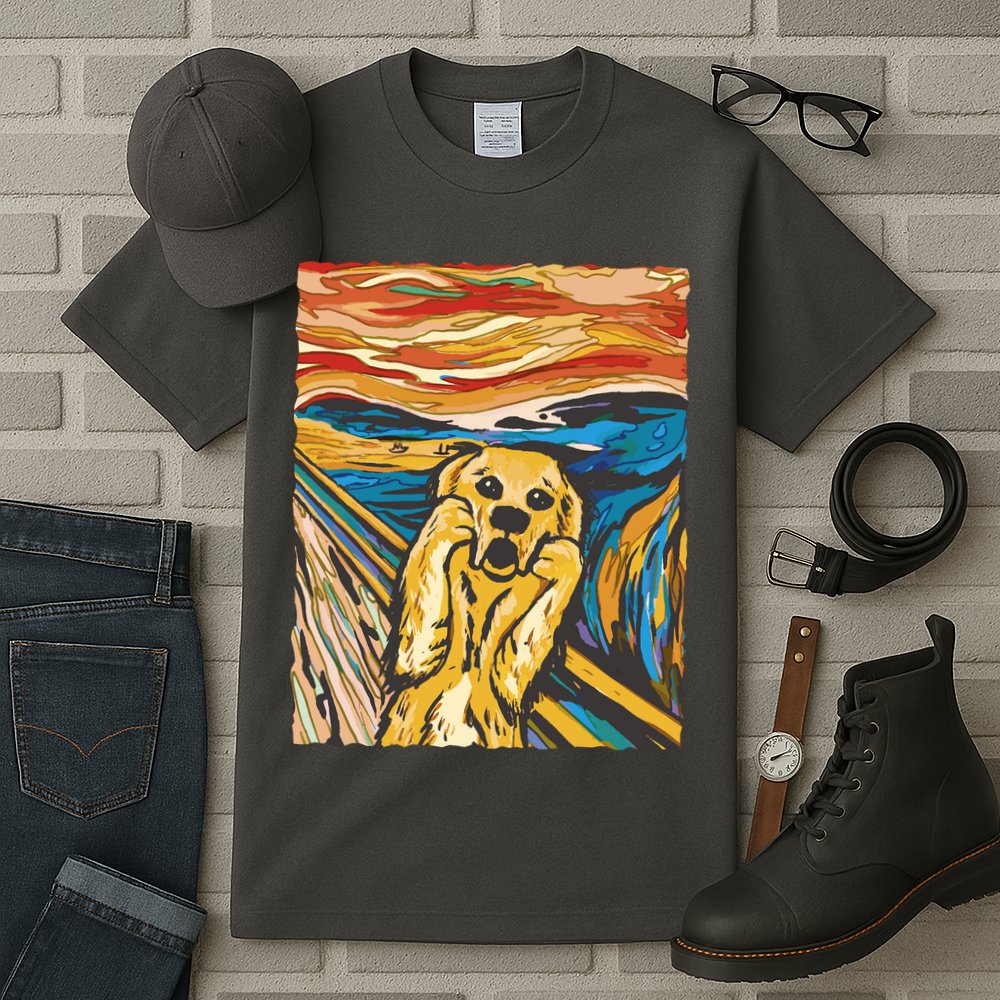Scream Dog Painting Tall T-Shirt