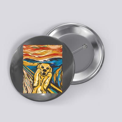 Scream Dog Painting Button