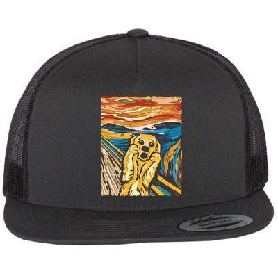 Scream Dog Painting Flatbill Hat