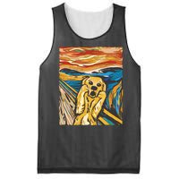 Scream Dog Painting Mesh Reversible Basketball Jersey Tank