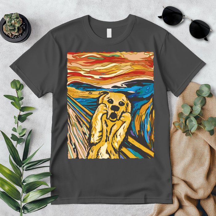 Scream Dog Painting Premium T-Shirt
