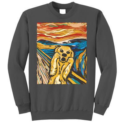 Scream Dog Painting Tall Sweatshirt