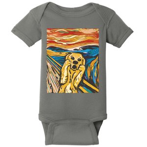 Scream Dog Painting Baby Bodysuit