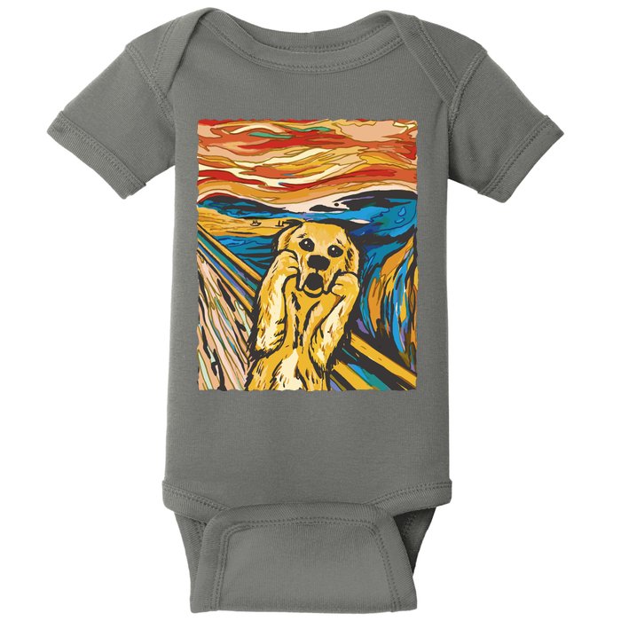 Scream Dog Painting Baby Bodysuit