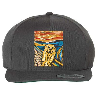 Scream Dog Painting Wool Snapback Cap