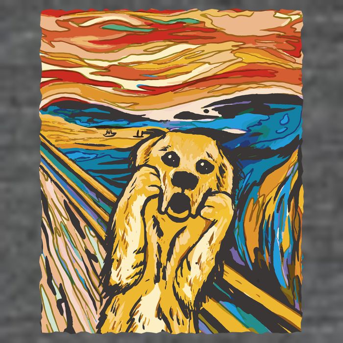 Scream Dog Painting Wool Snapback Cap