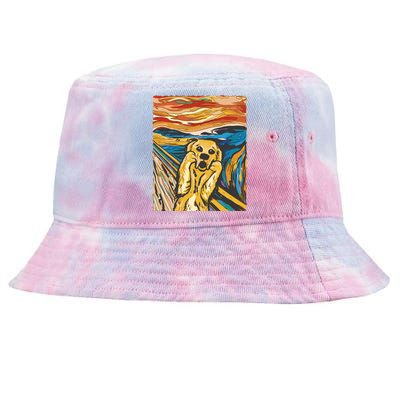 Scream Dog Painting Tie-Dyed Bucket Hat