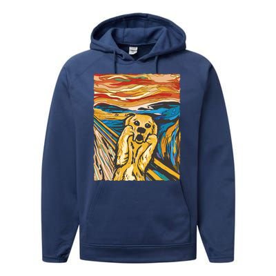 Scream Dog Painting Performance Fleece Hoodie