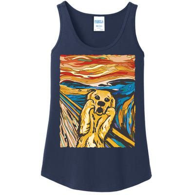 Scream Dog Painting Ladies Essential Tank