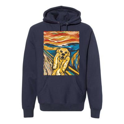 Scream Dog Painting Premium Hoodie