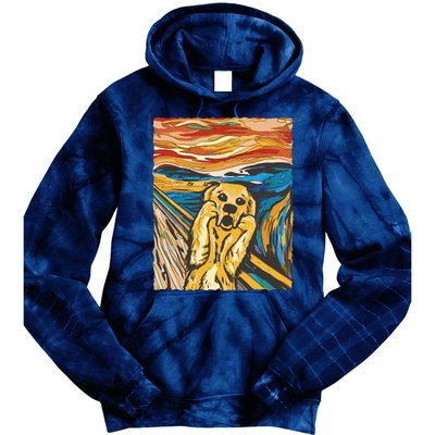 Scream Dog Painting Tie Dye Hoodie